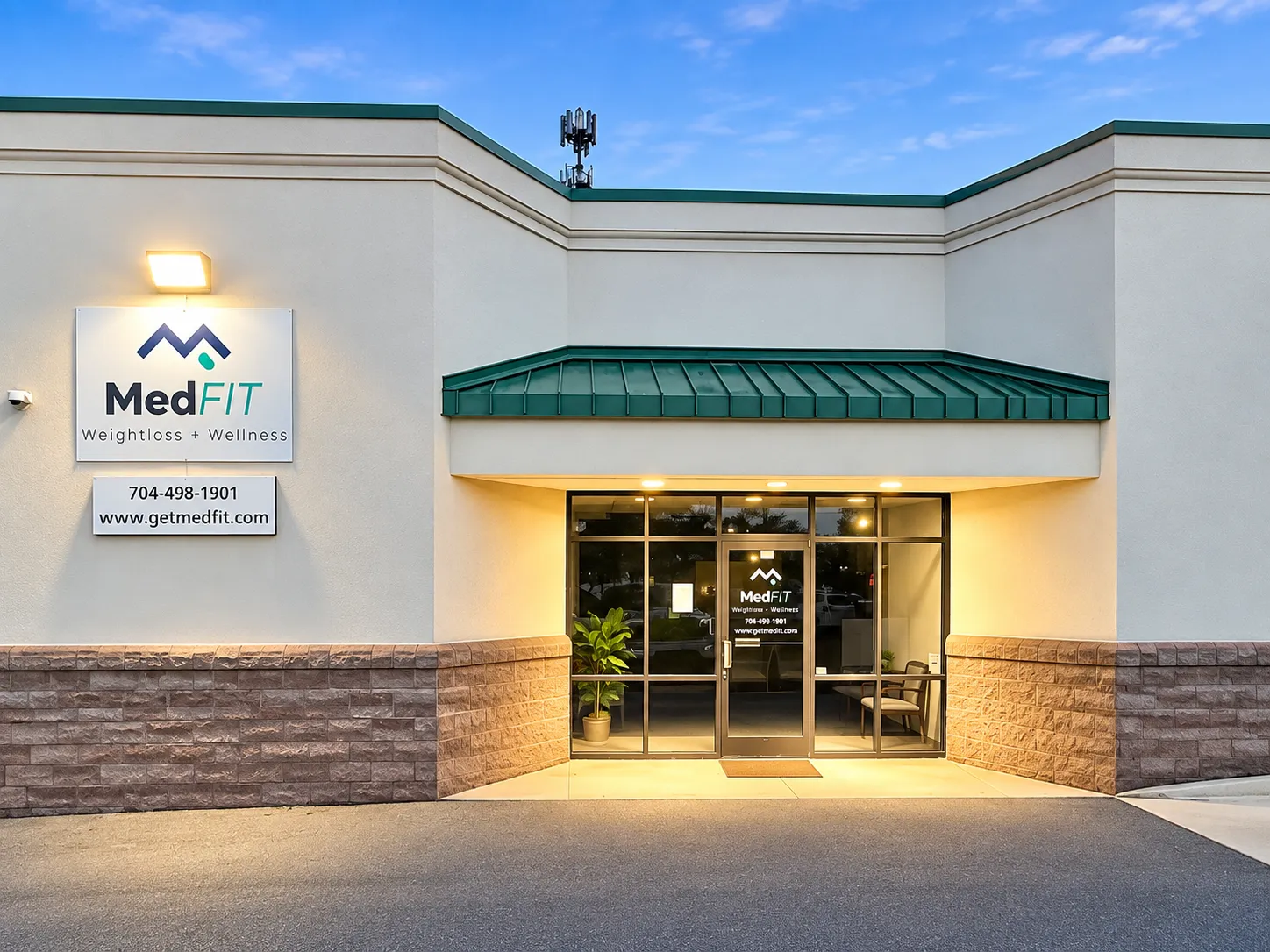 Exterior entrance to MedFIT in Belmont, North Carolina